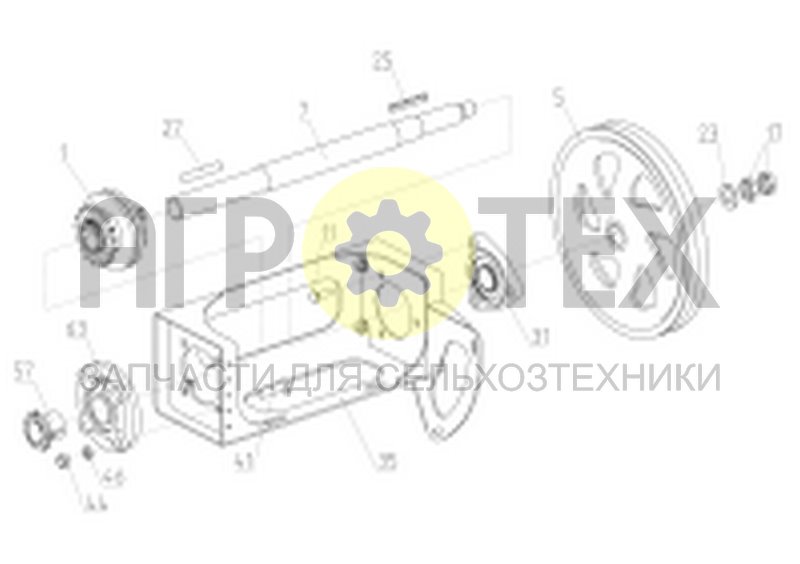 Контрпривод выгрузного устройства (142.28.02.600-02) (№31 на схеме)